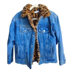 Faux-fur Jean Jacket